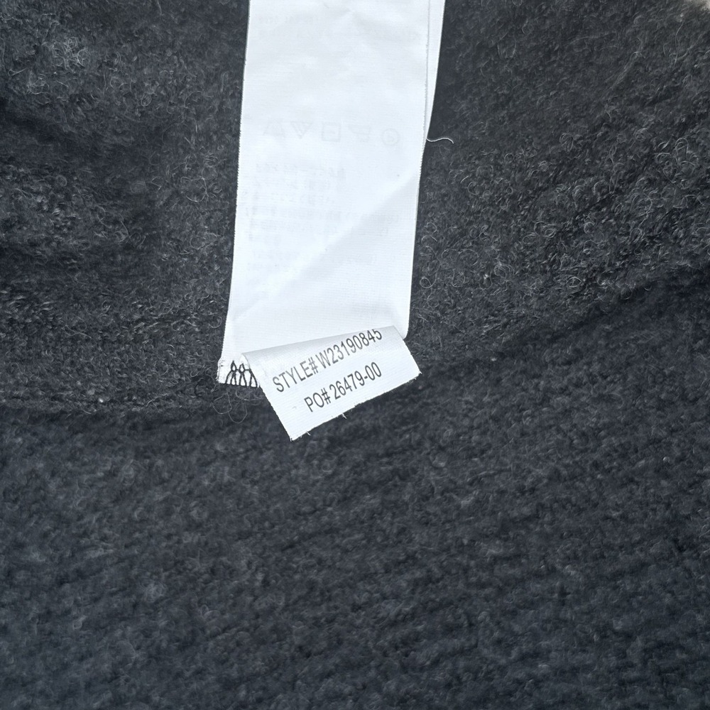 prAna Sweater Womens XS/S Gray Black Geometric Open Front Cardigan Mock Neck - Picture 10 of 14